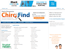 Tablet Screenshot of chirofind.com